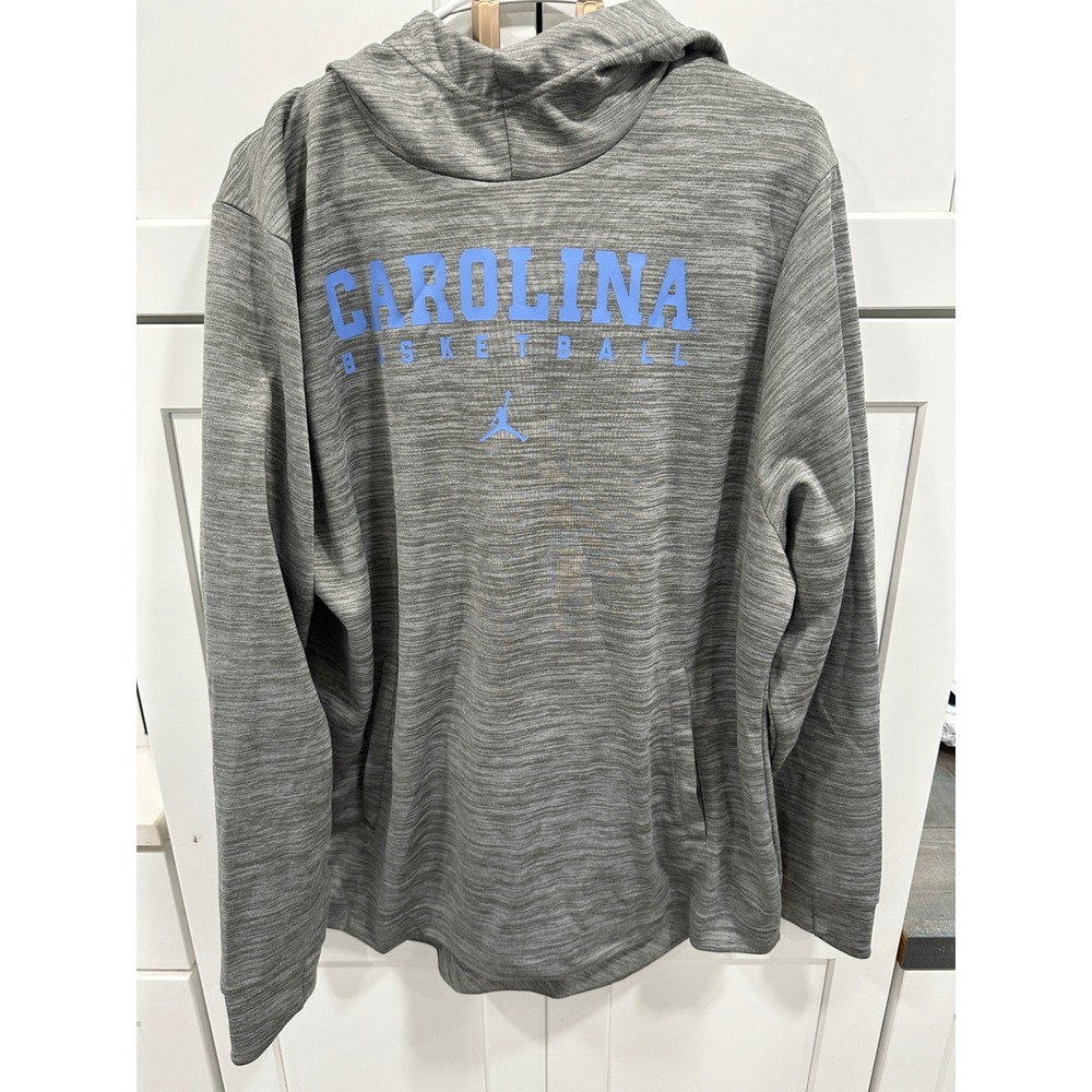 Jordan Gray Hoodie with Blue Print